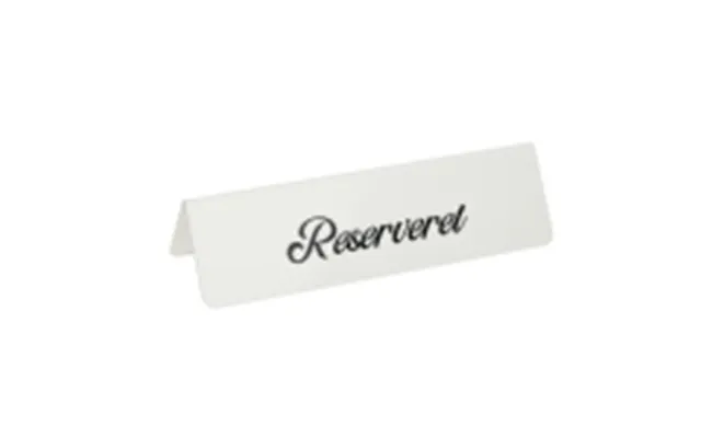 Reserveret Bordskilt Dk 5 Stk. Aluminium - Hvidt
