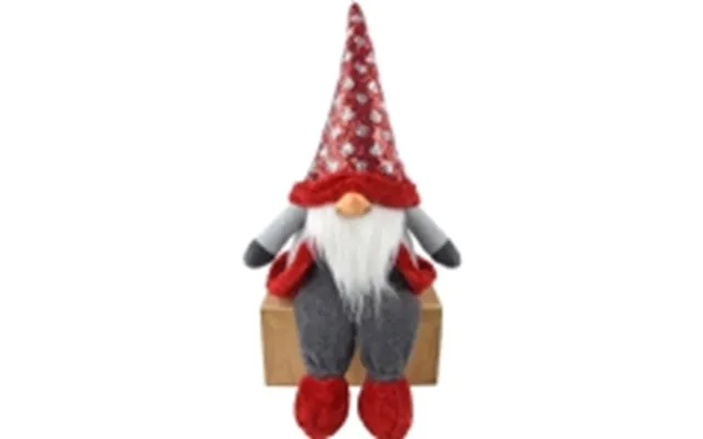 Saska Garden Juledekoration Julenisse Nisse Stor Siddende 92cm - 5902431038155