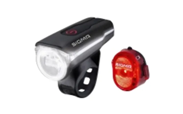 Sigma Cykelforlygte Aura 60 Nugget Set Led Batteridrevet Sort 17750
