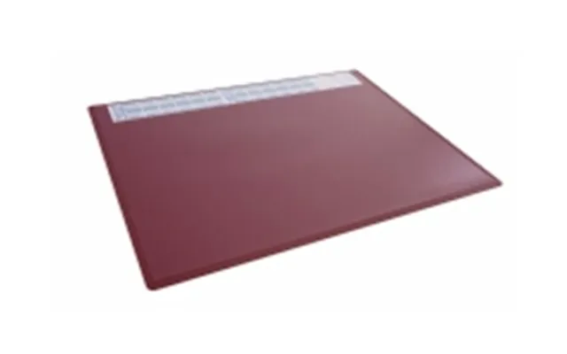 Skriveunderlag 650x500 Mm Rød - Med Kalender Og Transparent Dækplade Pp