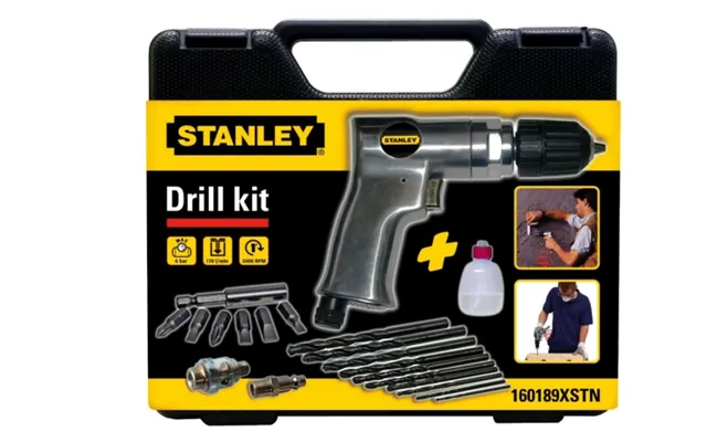 Stanley 6 Bar Pneumatisk Boremaskine Med Selvspændende Borepatron Kuffert - 160189xstn