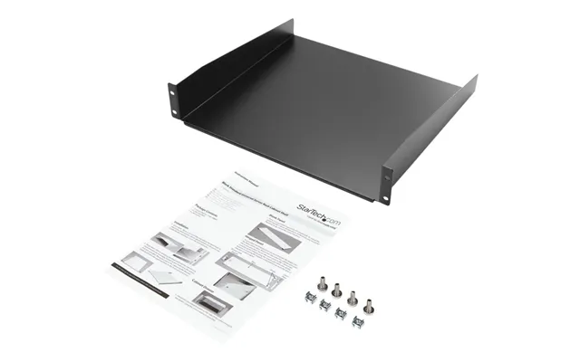 Startech.com 2u Fixed Server Rack Mount Shelf, 16in Deep Steel Universal Cantilever Tray For 19 Av Data Network Equipmen