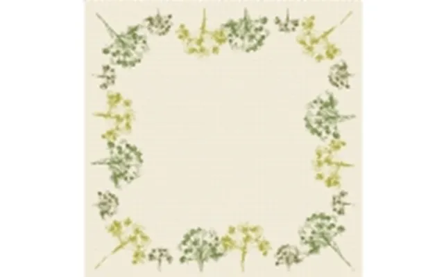 Stikdug, Dunisilk, Green Umbles, 84x84cm - 5 Stk.