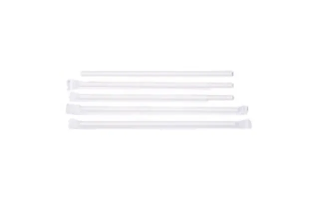 Sugerør Ø8x230 Mm Uden Knæk Enkeltpakket Bionedbrydelig Papir Hvid,6 Ps X 500 Stk Krt