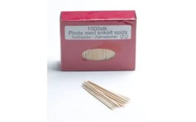 Tandstik 80 Mm Spids I Begge Ender Løs I Æske Træ,100 Pk X 1000 Stk Krt
