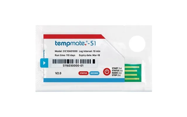 Tempmate S1c10a01000 S1c10a01000 Temperatur-datalogger Mål Temperatur -30 Til 70 C Pdf-funktion - En-vejs-datalogger