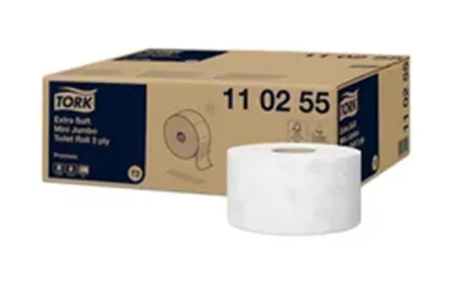 Toiletpapir Tork T2 Mini Jumbo Extra Soft Premium 3-lags Hvid 120m - 12 Ruller Pr