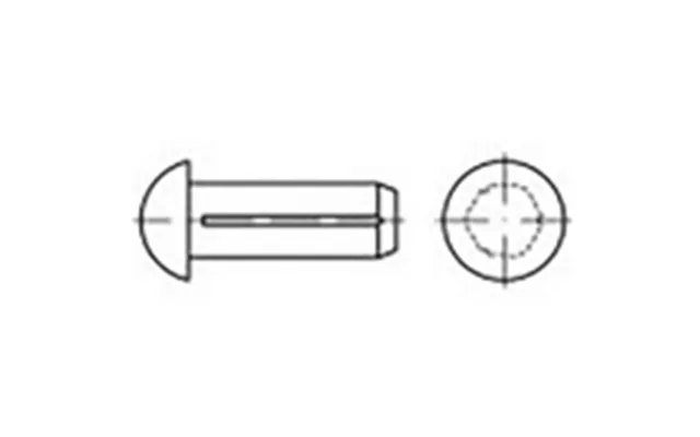 Toolcraft To-6865947 Halvrundt Rillet Søm Messing 200 Stk