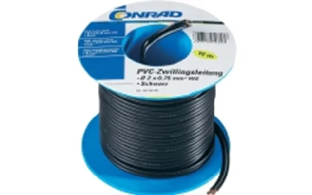 Tru Components 1565082 Tråd 2 X 0.75 Mm Sort 10 M