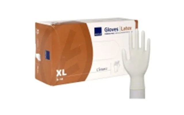 Undersøgelseshandske, Abena Classic, Xl, Nature, Latex, Pudderfri - 100 Stk