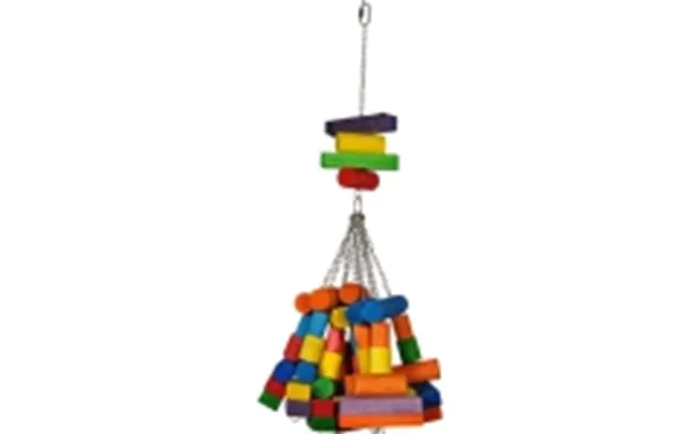 Vadigran Bird Toy Wood Big Cubes Multi Color 76cm