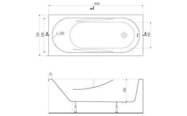 Wanna Cersanit Mito Red Prostok Tna 160 X 70cm Ts301-004