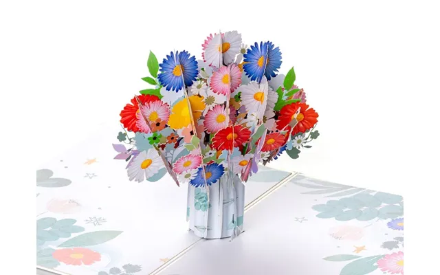 Pop Up-kort Blomsterbuket