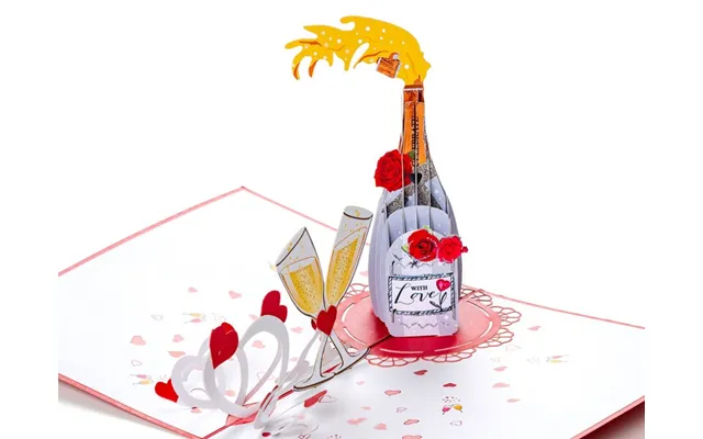 Pop Up-kort - Champagne
