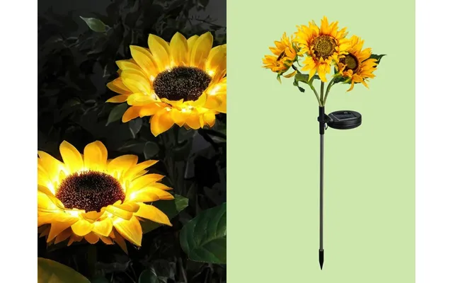 Solcellelampe Solsikke