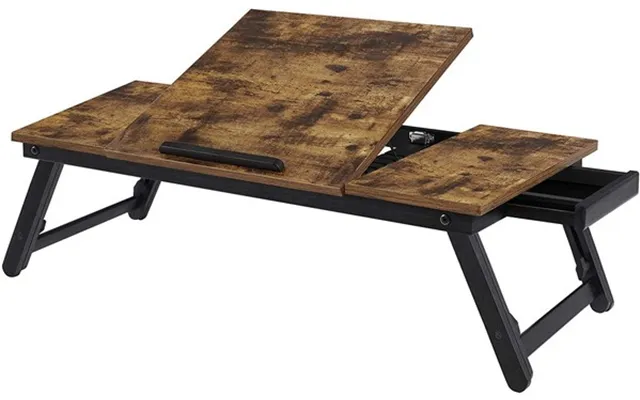 Bærebar Laptop Stand I Træ - 5 Trin Justerbar Kogebogsholder