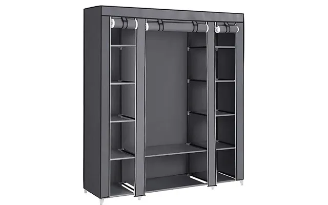 Klædeskab Med Stofsider - Grå Garderobeskab Og Tøjskab product image