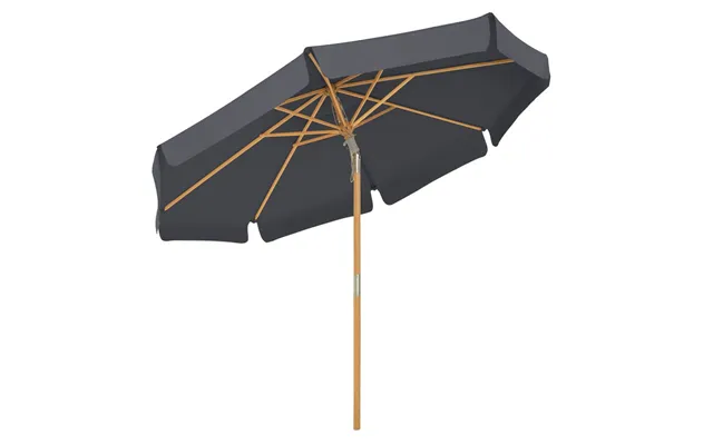 Træparasol Ø 300 Cm Med Tilt - Rund Ø3 M Haveparasol