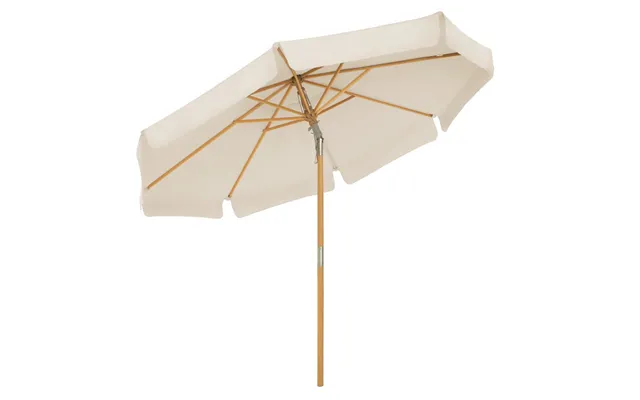 Træparasol Ø 300 Cm Med Tilt - Rund Ø3 M Haveparasol