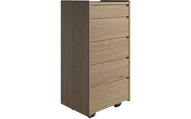 Crown Dresser 50 Cm Wide With 5 Drawers In Oiled Oak Veneer - Danish Produced product image
