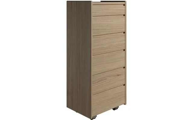 Crown Dresser 50 Cm Wide With 6 Drawers In Oiled Oak Veneer - Danish Produced product image