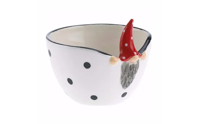 Juleskål Med Lille Nisse - 16 Cm