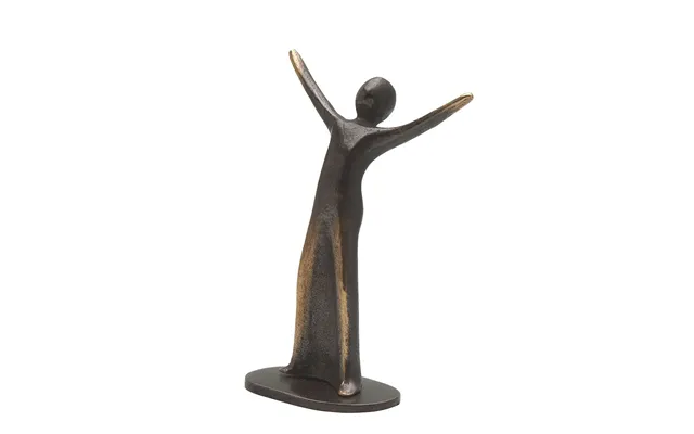 Lille Bronzefigur Glæde - Højde 7,5 Cm. Kunstner Kerstin Stark