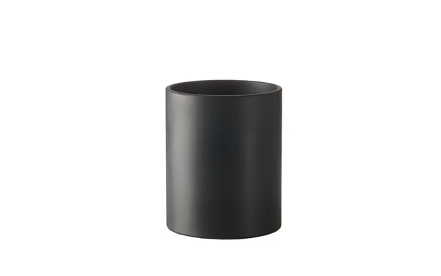 Sej Design Sort Cylinder Vase - 14x17 Cm. Velegnet Til Vinkøler Eller Køkkenredskaber