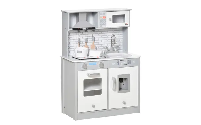 Children Kitchen Play Kitchen In Wood With Accessories 60 X 29 X 84 Cm Audio And Video Light Effect product image