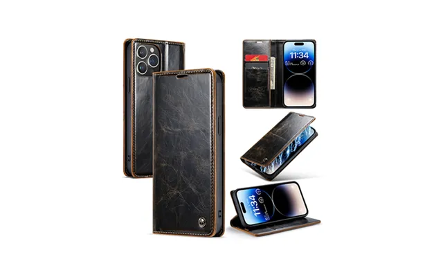 Iphone 15 Pro Max - Caseme Oil Wax Leather Flip Cover product image