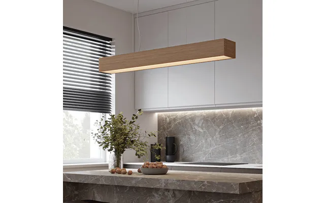 Loftslampe I Egetræ 120 Cm