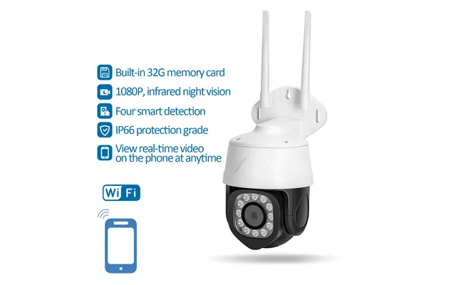 Aigostar Smart Wifi Roterbar Ptz Kamera Udendørs Ip66 -1080p