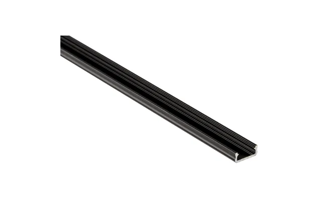 Aluprofil Type D Til Indendørs Ip20 Led Strip - Lav, 1 Meter, Sort, Vælg Cover