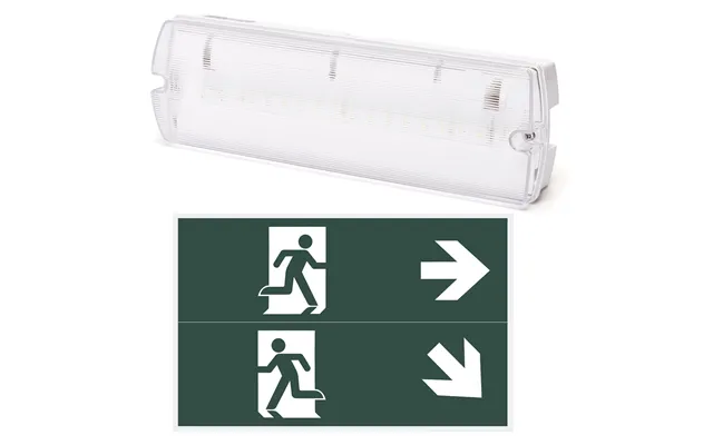 As Bulk Head Væg- Loftmonteret Led Nødbelysning Exit Skilt