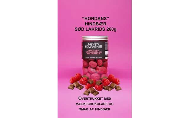 Hondans Hindbær 260g Lakridskompagniet