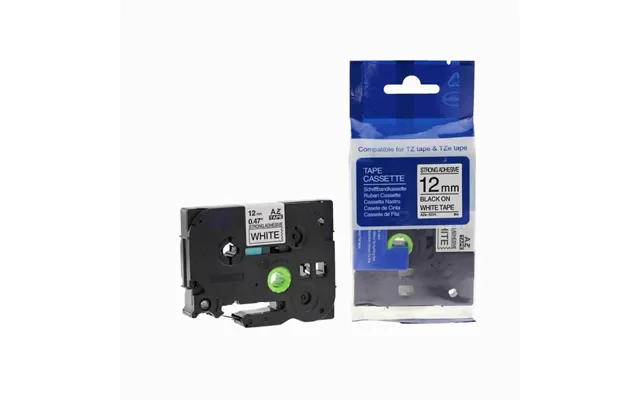 Brother Tzes231 Tape Sort Tekst På Hvid Kompatibel 12mm X 8m