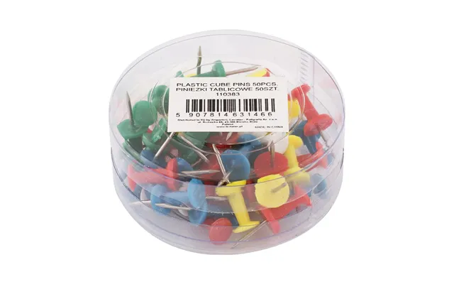 Tegnestifter - Push Pins I Assorterede Farver, 50 Stk.