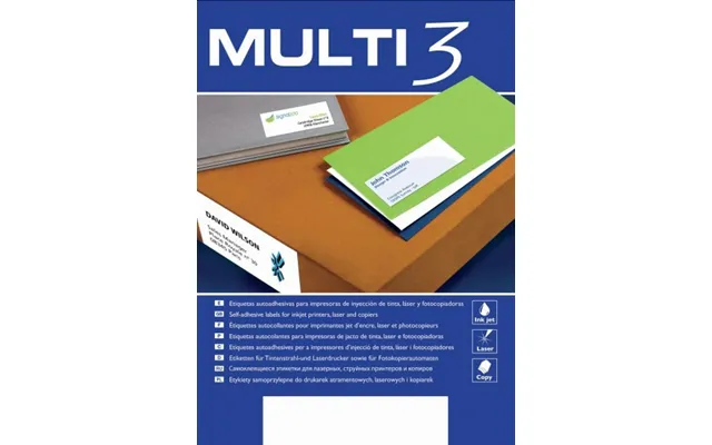Universelle Etiketter Multi 3 Hvide 1 Pakke Rektangel Kompatibel Ap4718 - 100 Ark