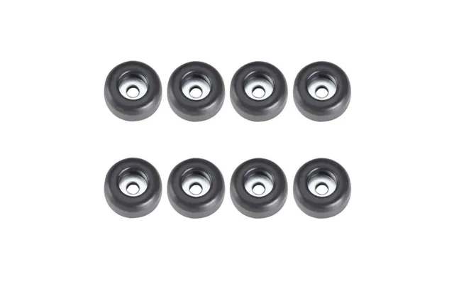 Gummifødder 25 X 11 Mm. Sort. 8 Stk.