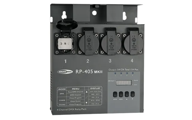Showtec Rp-405 Mkii 4 Kanals Relæ Pakke - Også Til Led