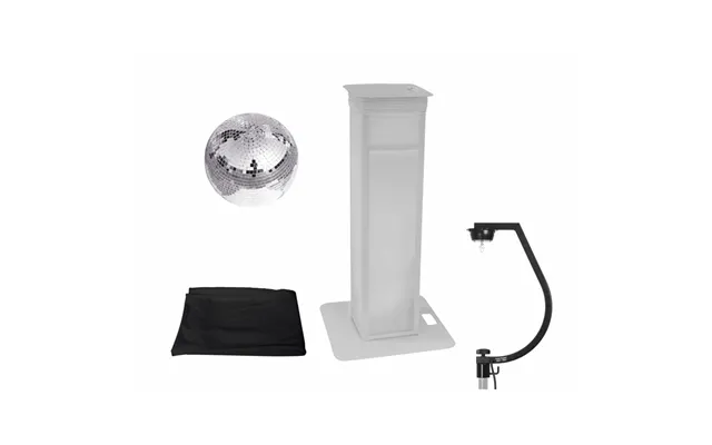 Spejlkugle Sæt. 30 Cm. Med Stander & Sort Hvidt Cover
