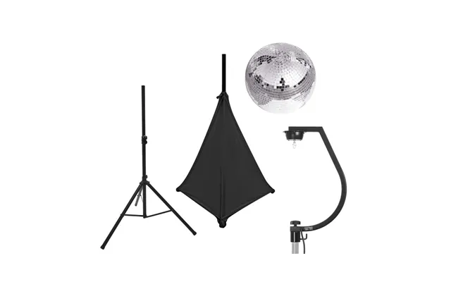Spejlkugle Sæt. 30 Cm. Med Stativ & Sort Cover