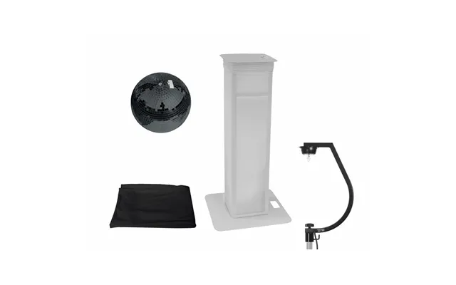 Spejlkugle Sæt. 30 Cm. Sort. Med Stander & Sort Hvidt Cover