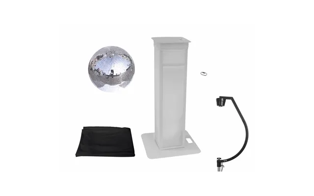 Spejlkugle Sæt. 50 Cm. Med Stander & Sort Hvidt Cover