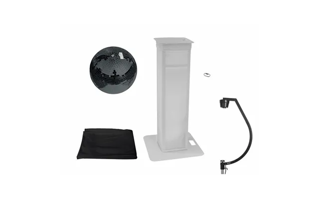 Spejlkugle Sæt. 50 Cm. Sort. Med Stander & Sort Hvidt Cover