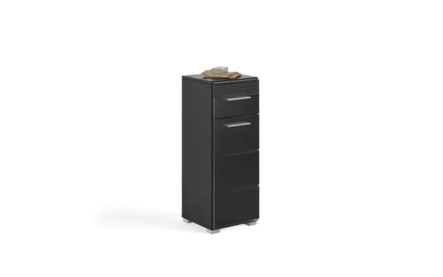 Linus Badskab 1 Låge - 1 Skuffe Højglans Sort,sort product image