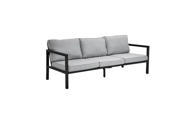 Belfort 3-pers. Sofa Sort Lav Ryg - Loungemøbler