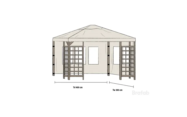 Tag Til Hov Pavillon Gråt 3,5 X 3,5 M - Diverse Pavilloner