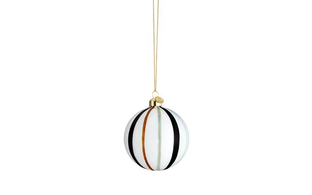 Holmegaard Souvenir Julekugle Ø8 Cm - Stribet Grøn