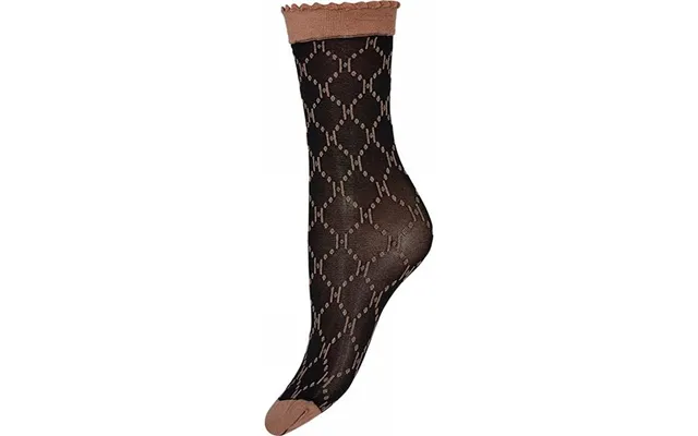 Hype The Detail Strømper Med Logo, 25 Den - Black Beige